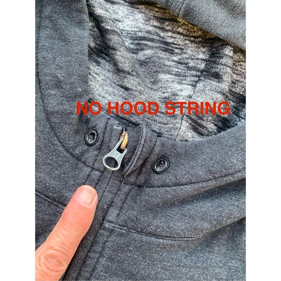 Lululemon Take Ten Heathered Grey cinch HOODIE SWEATSHIRT JACKET sz 12 - Picture 3 of 9